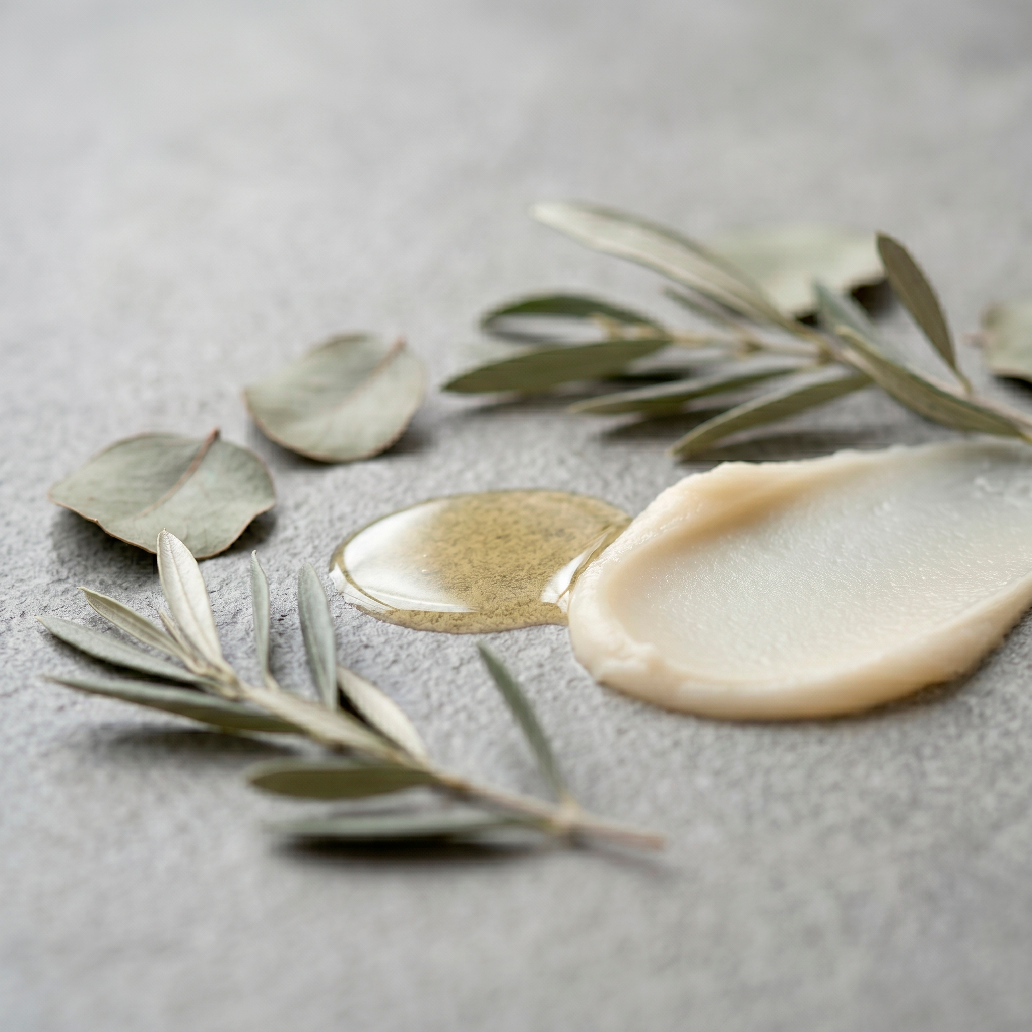 Textura del bálsamo VERA con botanicals naturales